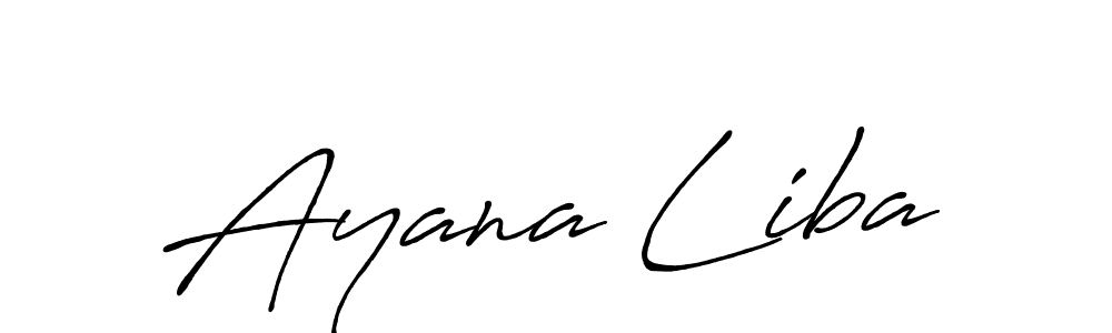 Once you've used our free online signature maker to create your best signature Antro_Vectra_Bolder style, it's time to enjoy all of the benefits that Ayana Liba name signing documents. Ayana Liba signature style 7 images and pictures png