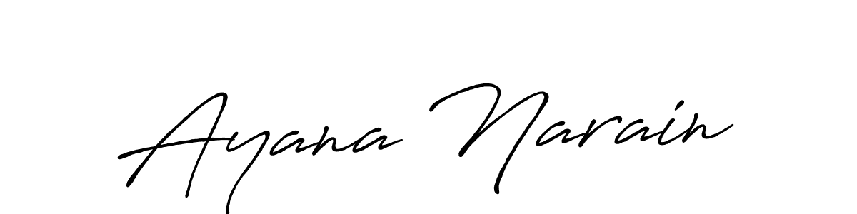 How to make Ayana Narain signature? Antro_Vectra_Bolder is a professional autograph style. Create handwritten signature for Ayana Narain name. Ayana Narain signature style 7 images and pictures png