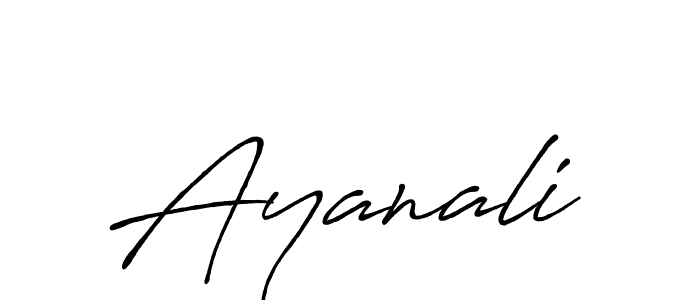 Make a beautiful signature design for name Ayanali. With this signature (Antro_Vectra_Bolder) style, you can create a handwritten signature for free. Ayanali signature style 7 images and pictures png