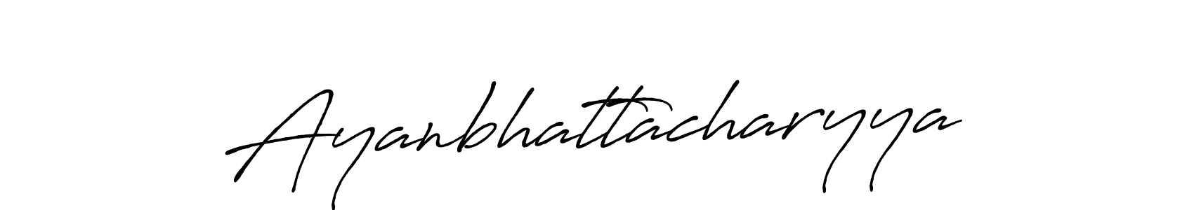 Make a beautiful signature design for name Ayanbhattacharyya. With this signature (Antro_Vectra_Bolder) style, you can create a handwritten signature for free. Ayanbhattacharyya signature style 7 images and pictures png