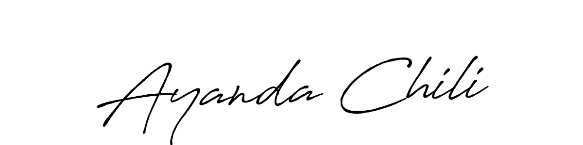 Here are the top 10 professional signature styles for the name Ayanda Chili. These are the best autograph styles you can use for your name. Ayanda Chili signature style 7 images and pictures png