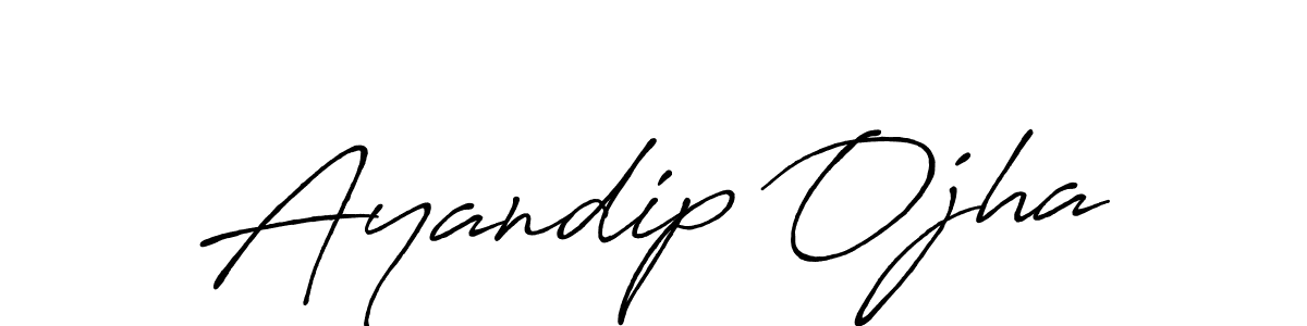 Create a beautiful signature design for name Ayandip Ojha. With this signature (Antro_Vectra_Bolder) fonts, you can make a handwritten signature for free. Ayandip Ojha signature style 7 images and pictures png