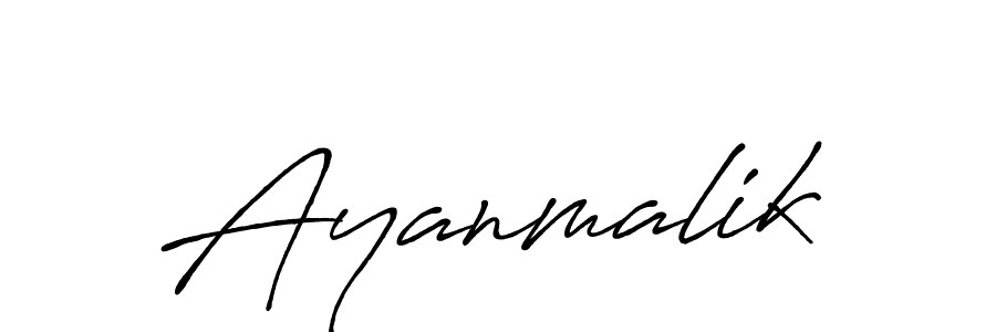 Create a beautiful signature design for name Ayanmalik. With this signature (Antro_Vectra_Bolder) fonts, you can make a handwritten signature for free. Ayanmalik signature style 7 images and pictures png