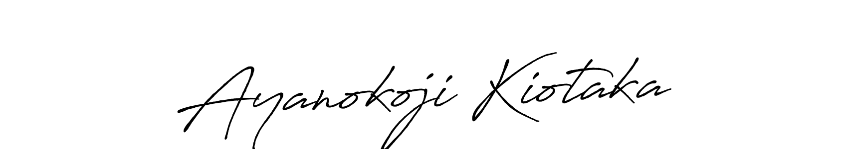 The best way (Antro_Vectra_Bolder) to make a short signature is to pick only two or three words in your name. The name Ayanokoji Kiotaka include a total of six letters. For converting this name. Ayanokoji Kiotaka signature style 7 images and pictures png