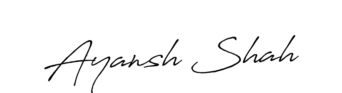 It looks lik you need a new signature style for name Ayansh Shah. Design unique handwritten (Antro_Vectra_Bolder) signature with our free signature maker in just a few clicks. Ayansh Shah signature style 7 images and pictures png