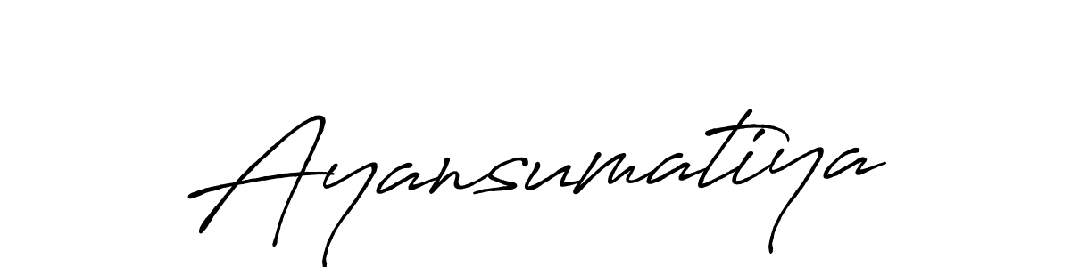 Use a signature maker to create a handwritten signature online. With this signature software, you can design (Antro_Vectra_Bolder) your own signature for name Ayansumatiya. Ayansumatiya signature style 7 images and pictures png