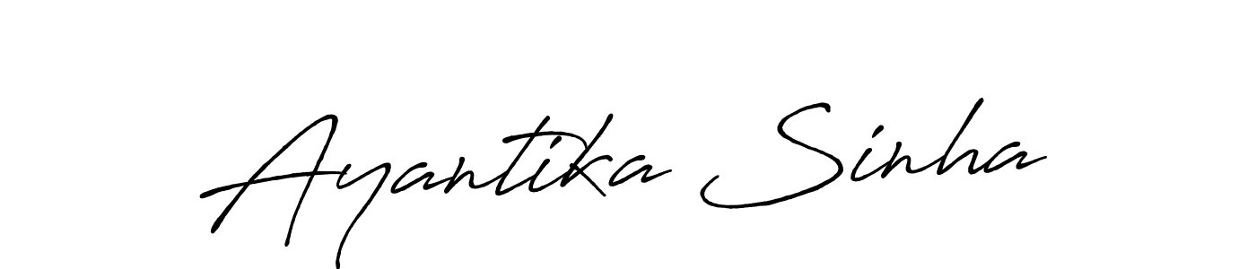 Create a beautiful signature design for name Ayantika Sinha. With this signature (Antro_Vectra_Bolder) fonts, you can make a handwritten signature for free. Ayantika Sinha signature style 7 images and pictures png