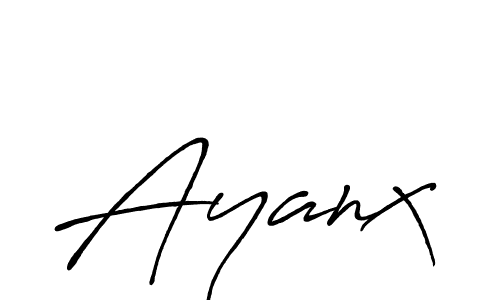 How to make Ayanx signature? Antro_Vectra_Bolder is a professional autograph style. Create handwritten signature for Ayanx name. Ayanx signature style 7 images and pictures png