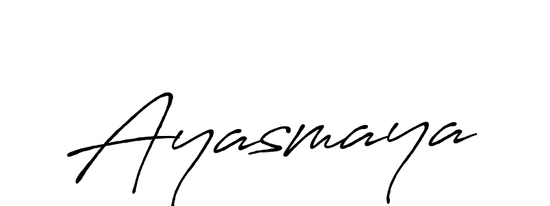 Design your own signature with our free online signature maker. With this signature software, you can create a handwritten (Antro_Vectra_Bolder) signature for name Ayasmaya. Ayasmaya signature style 7 images and pictures png
