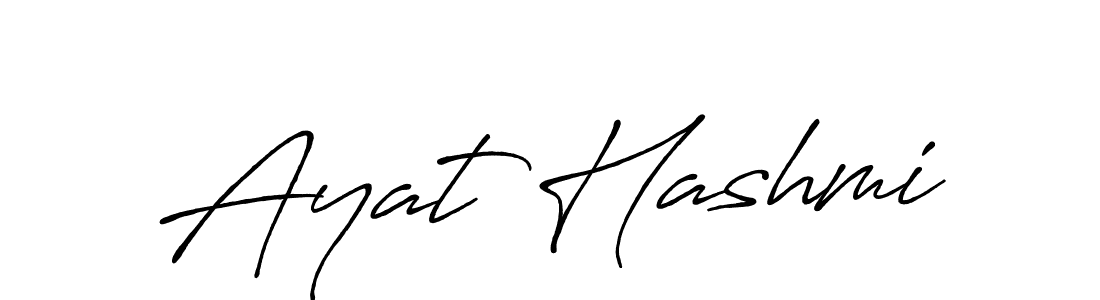 Ayat Hashmi stylish signature style. Best Handwritten Sign (Antro_Vectra_Bolder) for my name. Handwritten Signature Collection Ideas for my name Ayat Hashmi. Ayat Hashmi signature style 7 images and pictures png
