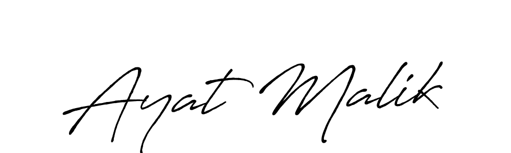 It looks lik you need a new signature style for name Ayat Malik. Design unique handwritten (Antro_Vectra_Bolder) signature with our free signature maker in just a few clicks. Ayat Malik signature style 7 images and pictures png