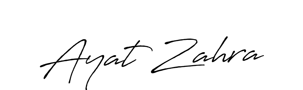 Also we have Ayat Zahra name is the best signature style. Create professional handwritten signature collection using Antro_Vectra_Bolder autograph style. Ayat Zahra signature style 7 images and pictures png