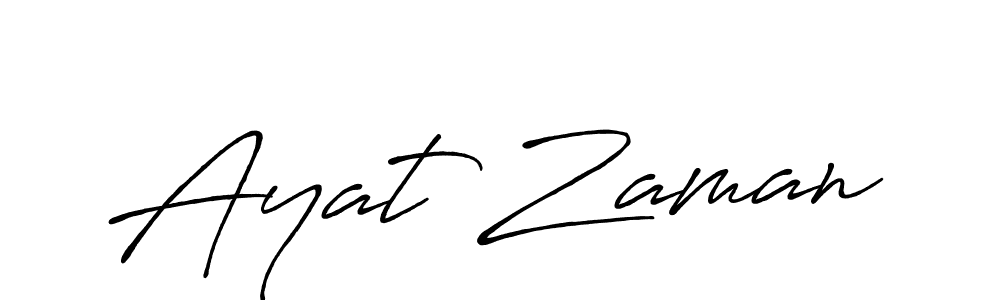 Make a beautiful signature design for name Ayat Zaman. Use this online signature maker to create a handwritten signature for free. Ayat Zaman signature style 7 images and pictures png