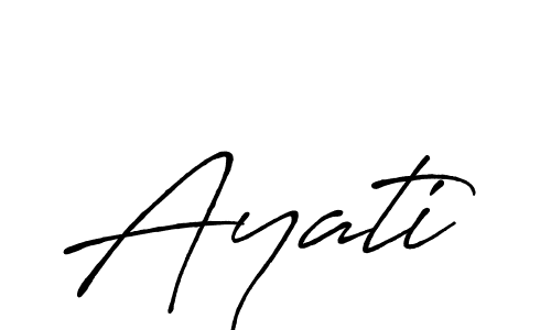 How to make Ayati name signature. Use Antro_Vectra_Bolder style for creating short signs online. This is the latest handwritten sign. Ayati signature style 7 images and pictures png