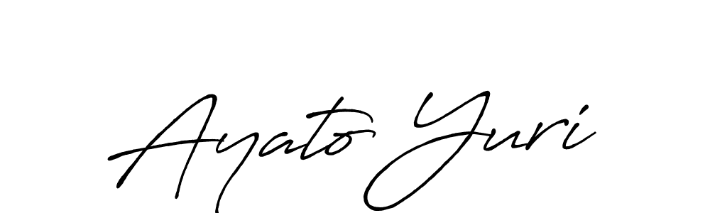 Similarly Antro_Vectra_Bolder is the best handwritten signature design. Signature creator online .You can use it as an online autograph creator for name Ayato Yuri. Ayato Yuri signature style 7 images and pictures png