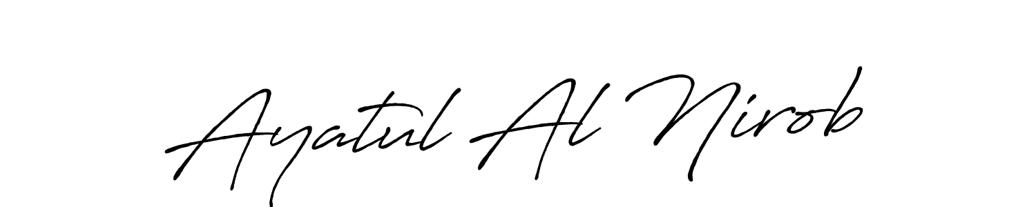 Use a signature maker to create a handwritten signature online. With this signature software, you can design (Antro_Vectra_Bolder) your own signature for name Ayatul Al Nirob. Ayatul Al Nirob signature style 7 images and pictures png