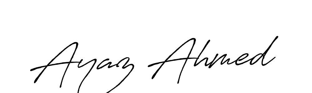 How to Draw Ayaz Ahmed signature style? Antro_Vectra_Bolder is a latest design signature styles for name Ayaz Ahmed. Ayaz Ahmed signature style 7 images and pictures png