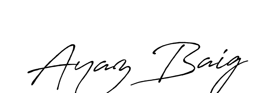 How to make Ayaz Baig signature? Antro_Vectra_Bolder is a professional autograph style. Create handwritten signature for Ayaz Baig name. Ayaz Baig signature style 7 images and pictures png