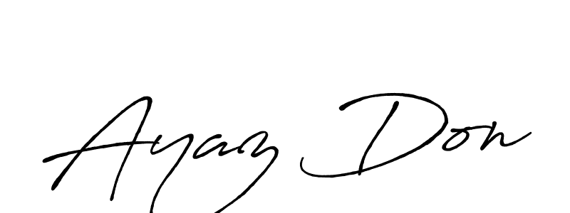 Similarly Antro_Vectra_Bolder is the best handwritten signature design. Signature creator online .You can use it as an online autograph creator for name Ayaz Don. Ayaz Don signature style 7 images and pictures png