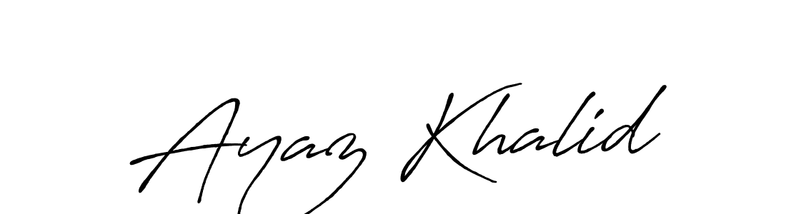 Ayaz Khalid stylish signature style. Best Handwritten Sign (Antro_Vectra_Bolder) for my name. Handwritten Signature Collection Ideas for my name Ayaz Khalid. Ayaz Khalid signature style 7 images and pictures png