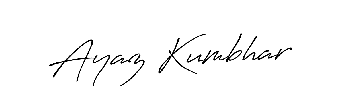 Also You can easily find your signature by using the search form. We will create Ayaz Kumbhar name handwritten signature images for you free of cost using Antro_Vectra_Bolder sign style. Ayaz Kumbhar signature style 7 images and pictures png