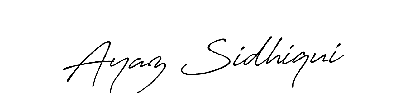 Create a beautiful signature design for name Ayaz Sidhiqui. With this signature (Antro_Vectra_Bolder) fonts, you can make a handwritten signature for free. Ayaz Sidhiqui signature style 7 images and pictures png