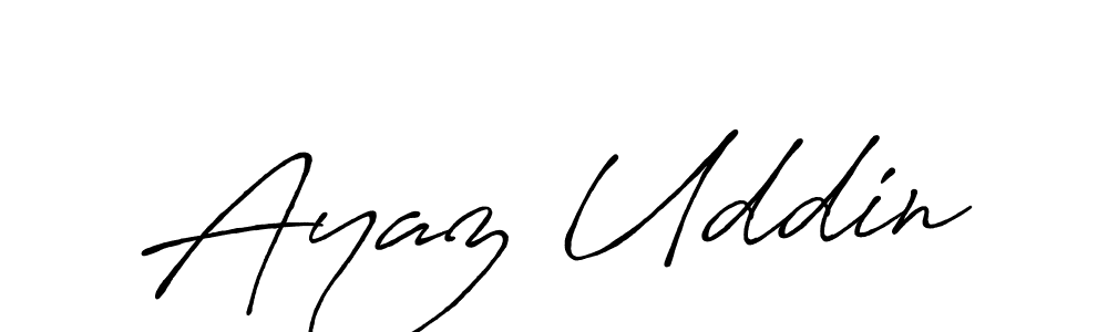 Ayaz Uddin stylish signature style. Best Handwritten Sign (Antro_Vectra_Bolder) for my name. Handwritten Signature Collection Ideas for my name Ayaz Uddin. Ayaz Uddin signature style 7 images and pictures png