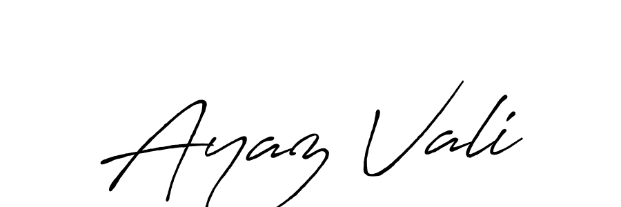 Also You can easily find your signature by using the search form. We will create Ayaz Vali name handwritten signature images for you free of cost using Antro_Vectra_Bolder sign style. Ayaz Vali signature style 7 images and pictures png