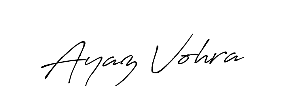 How to Draw Ayaz Vohra signature style? Antro_Vectra_Bolder is a latest design signature styles for name Ayaz Vohra. Ayaz Vohra signature style 7 images and pictures png