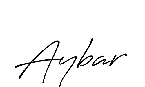 Use a signature maker to create a handwritten signature online. With this signature software, you can design (Antro_Vectra_Bolder) your own signature for name Aybar. Aybar signature style 7 images and pictures png