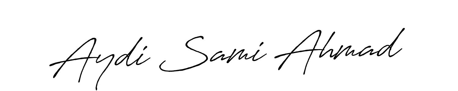 It looks lik you need a new signature style for name Aydi Sami Ahmad. Design unique handwritten (Antro_Vectra_Bolder) signature with our free signature maker in just a few clicks. Aydi Sami Ahmad signature style 7 images and pictures png