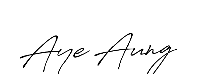 Also we have Aye Aung name is the best signature style. Create professional handwritten signature collection using Antro_Vectra_Bolder autograph style. Aye Aung signature style 7 images and pictures png
