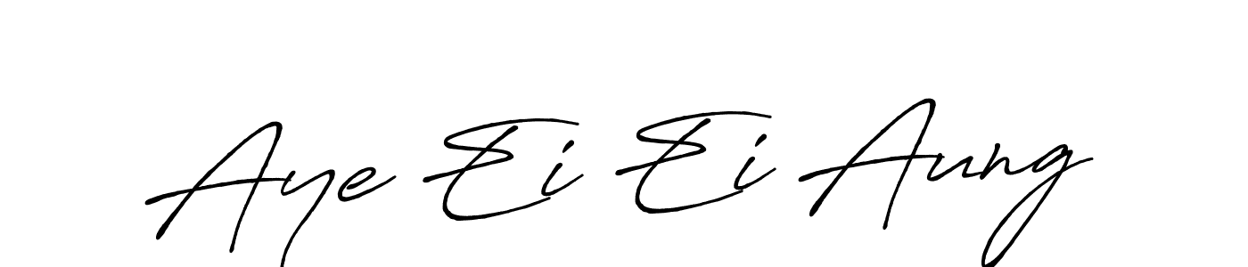 Make a beautiful signature design for name Aye Ei Ei Aung. With this signature (Antro_Vectra_Bolder) style, you can create a handwritten signature for free. Aye Ei Ei Aung signature style 7 images and pictures png