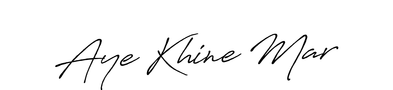 Similarly Antro_Vectra_Bolder is the best handwritten signature design. Signature creator online .You can use it as an online autograph creator for name Aye Khine Mar. Aye Khine Mar signature style 7 images and pictures png