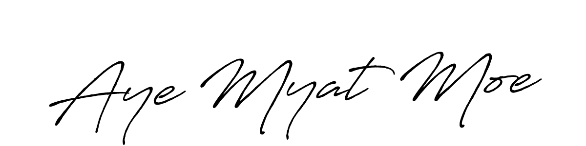 The best way (Antro_Vectra_Bolder) to make a short signature is to pick only two or three words in your name. The name Aye Myat Moe include a total of six letters. For converting this name. Aye Myat Moe signature style 7 images and pictures png