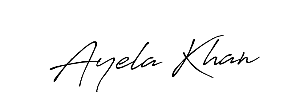 Design your own signature with our free online signature maker. With this signature software, you can create a handwritten (Antro_Vectra_Bolder) signature for name Ayela Khan. Ayela Khan signature style 7 images and pictures png