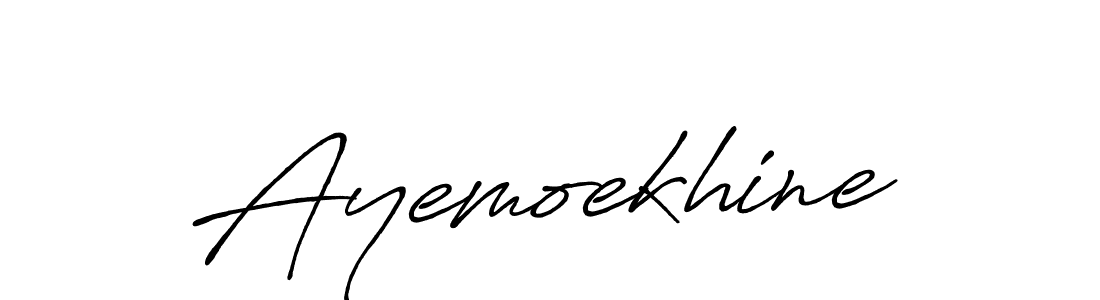 Ayemoekhine stylish signature style. Best Handwritten Sign (Antro_Vectra_Bolder) for my name. Handwritten Signature Collection Ideas for my name Ayemoekhine. Ayemoekhine signature style 7 images and pictures png