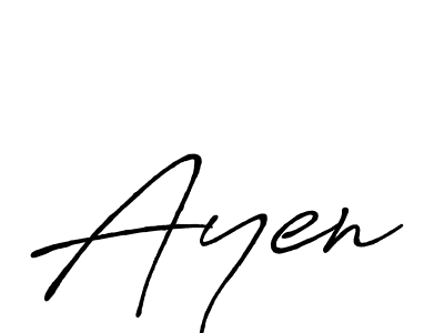 Use a signature maker to create a handwritten signature online. With this signature software, you can design (Antro_Vectra_Bolder) your own signature for name Ayen. Ayen signature style 7 images and pictures png