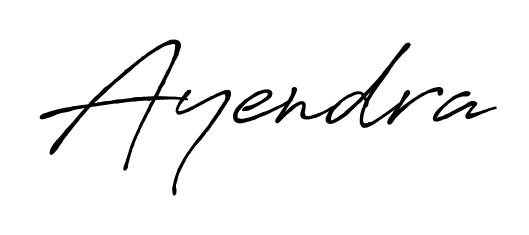 You should practise on your own different ways (Antro_Vectra_Bolder) to write your name (Ayendra) in signature. Don't let someone else do it for you. Ayendra signature style 7 images and pictures png