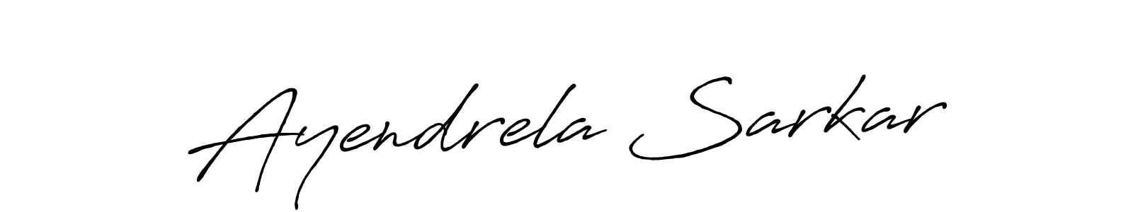 The best way (Antro_Vectra_Bolder) to make a short signature is to pick only two or three words in your name. The name Ayendrela Sarkar include a total of six letters. For converting this name. Ayendrela Sarkar signature style 7 images and pictures png