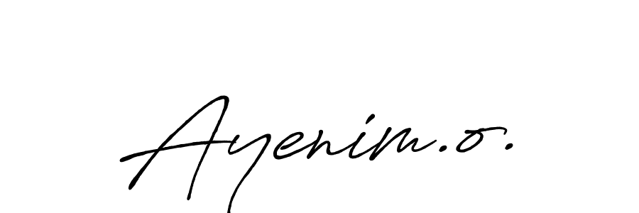 Design your own signature with our free online signature maker. With this signature software, you can create a handwritten (Antro_Vectra_Bolder) signature for name Ayenim.o.. Ayenim.o. signature style 7 images and pictures png
