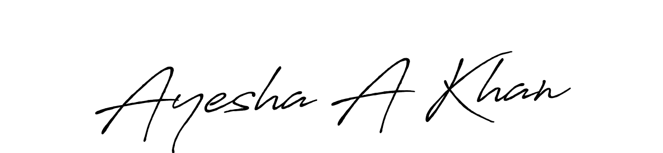 Similarly Antro_Vectra_Bolder is the best handwritten signature design. Signature creator online .You can use it as an online autograph creator for name Ayesha A Khan. Ayesha A Khan signature style 7 images and pictures png