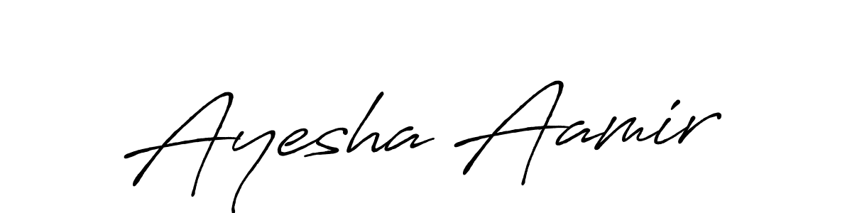 Also You can easily find your signature by using the search form. We will create Ayesha Aamir name handwritten signature images for you free of cost using Antro_Vectra_Bolder sign style. Ayesha Aamir signature style 7 images and pictures png