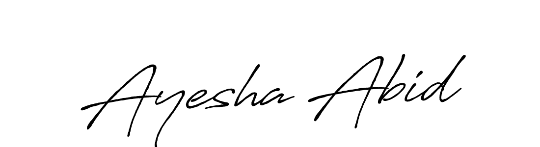 Ayesha Abid stylish signature style. Best Handwritten Sign (Antro_Vectra_Bolder) for my name. Handwritten Signature Collection Ideas for my name Ayesha Abid. Ayesha Abid signature style 7 images and pictures png
