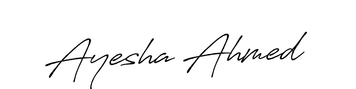Also You can easily find your signature by using the search form. We will create Ayesha Ahmed name handwritten signature images for you free of cost using Antro_Vectra_Bolder sign style. Ayesha Ahmed signature style 7 images and pictures png