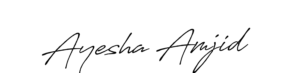 How to make Ayesha Amjid signature? Antro_Vectra_Bolder is a professional autograph style. Create handwritten signature for Ayesha Amjid name. Ayesha Amjid signature style 7 images and pictures png