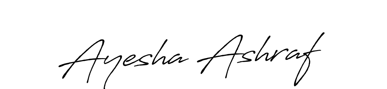 Create a beautiful signature design for name Ayesha Ashraf. With this signature (Antro_Vectra_Bolder) fonts, you can make a handwritten signature for free. Ayesha Ashraf signature style 7 images and pictures png