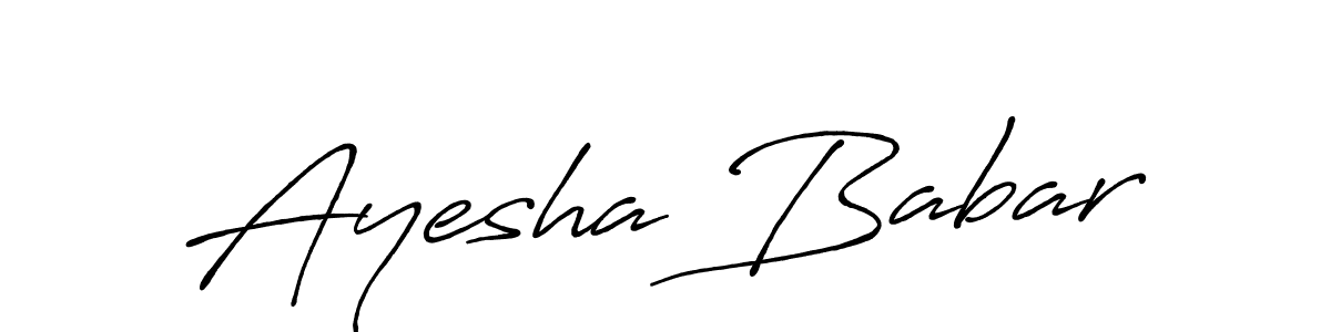 It looks lik you need a new signature style for name Ayesha Babar. Design unique handwritten (Antro_Vectra_Bolder) signature with our free signature maker in just a few clicks. Ayesha Babar signature style 7 images and pictures png