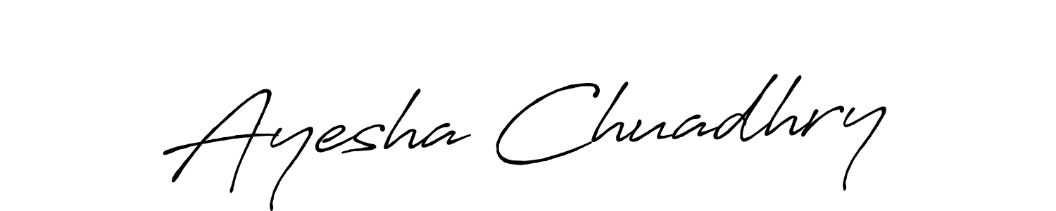 It looks lik you need a new signature style for name Ayesha Chuadhry. Design unique handwritten (Antro_Vectra_Bolder) signature with our free signature maker in just a few clicks. Ayesha Chuadhry signature style 7 images and pictures png