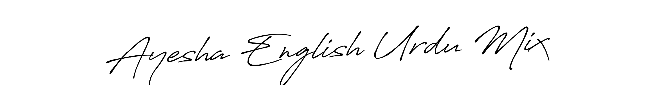 It looks lik you need a new signature style for name Ayesha English Urdu Mix. Design unique handwritten (Antro_Vectra_Bolder) signature with our free signature maker in just a few clicks. Ayesha English Urdu Mix signature style 7 images and pictures png